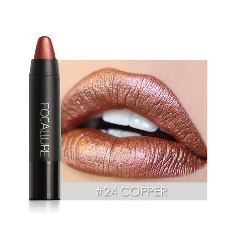 Focallure Makeup Matte Lipstick Metallic Pigment Nude Lips Makeup Long Lasting Lip Stick Pen Mineral Cosmetics maquiagem