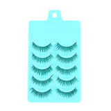 Handmade Fake Eyelashes Natural Fashion New Long Thick Cross 5 Pairs Makeup Beauty False Eyelashes Eye Lashes Extension