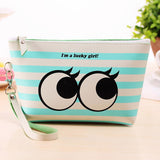 New Arrival Women PU Leather Prints Cosmetic Organizer bag Lady Cute Waterproof European and American Style Storage Makeup bags