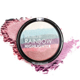 FOCALLURE Pro DIY Rainbow Highlighter Powder Palette Bronzer Contour Soft Mineral Face Highlighter Makeup Palette Kit