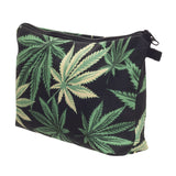 Black weed 3D printing black Cosmetic Cases women makeup bag 2017 Fashion who cares cosmetic bag trousse de maquillage neceser