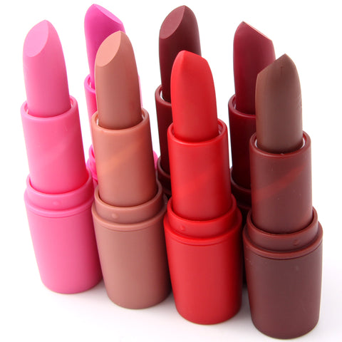 Hot Sale Fashion Color Beauty Red Lips Baton Matte Lip Stick Waterproof Makeup Pigment Brown Nude Matte Lipstick Pencils