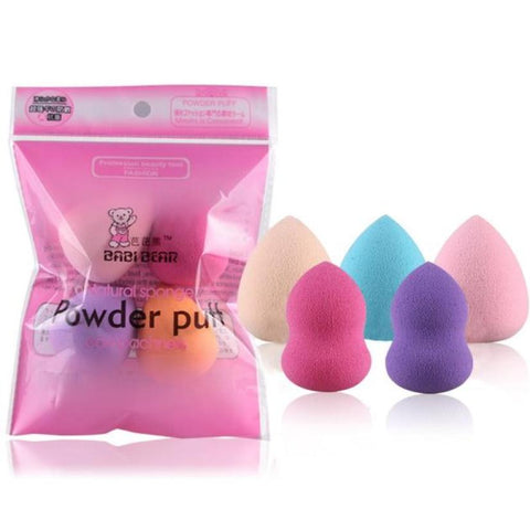 Top Selling 5PCS Pro Beauty Makeup Blender Foundation Puff Multi Shape Sponges Latex powder puff cosmeticmaquiagem Anne