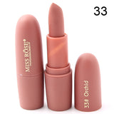 Hot Sale Fashion Color Beauty Red Lips Baton Matte Lip Stick Waterproof Makeup Pigment Brown Nude Matte Lipstick Pencils