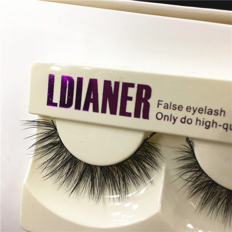 1Pair New Real Mink Natural Long Black False Eyelashes Fake Eye Lashes Makeup Extension Tools