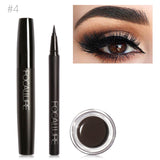 FOCALLURE Pro 3Pcs Eyes Daily Makeup Use Black Eyeliner Mascara and Eyebrow Cream