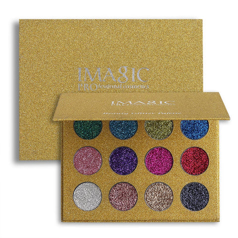 1PC Glitter Injections Pressed Glitters Single Eyeshadow Diamond Rainbow Makeup Cosmetic Eye shadow Magnet Palette 12 Colors