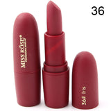 Hot Sale Fashion Color Beauty Red Lips Baton Matte Lip Stick Waterproof Makeup Pigment Brown Nude Matte Lipstick Pencils