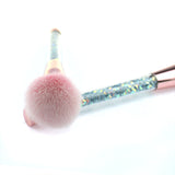 Bling 7PCS Aquarium Liquid Glitter Brush Set Mermaid Makeup Brushes Pincel Kit Portable Eyebrow Eyeshadow Brush Set Makeup Tools