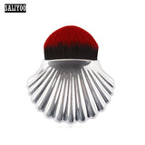 Lovely Mermaid Foundation Makeup Brush Fish Shaped Powder Blusher Cosmetic Makeup Brush Tool Kit Fishtail Bottom Contour Brushes