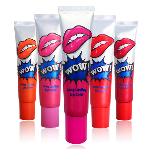 6 Pcs/set Romantic Long Lasting Lip Gloss Peel Off Lipstick Waterproof Lip Tint Makeup Lip Gloss Cosmetics LEARNEVER M02171