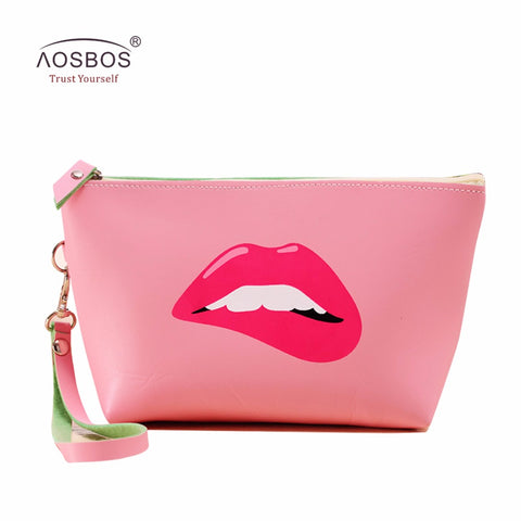 New Arrival Women PU Leather Prints Cosmetic Organizer bag Lady Cute Waterproof European and American Style Storage Makeup bags