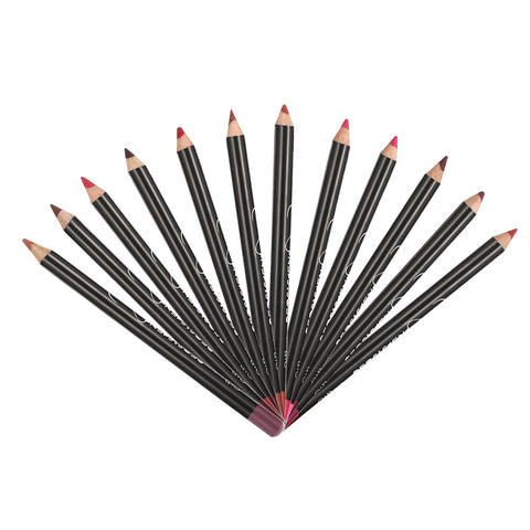 Qibest Brand 12 Colors Waterproof Lip Liner Makeup Set Long-lasting Matte Lipsticks Wood Persistent Nude Lip Pencil Lot