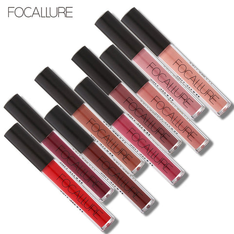 FOCALLURE Waterproof Matte Liquid Lipstick Moisturizer Smooth Lip Stick Long Lasting Lip Gloss Cosmetic Beauty Makeup