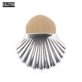 Lovely Mermaid Foundation Makeup Brush Fish Shaped Powder Blusher Cosmetic Makeup Brush Tool Kit Fishtail Bottom Contour Brushes