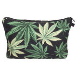 Black weed 3D printing black Cosmetic Cases women makeup bag 2017 Fashion who cares cosmetic bag trousse de maquillage neceser