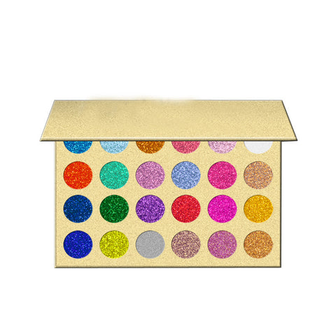 24 Colors Glitter Eyeshadow Palette Pressed Powder Rainbow Diamond Eye Shadow Makeup Palette Nude Shimmer Smokey Eyes Cosmetics