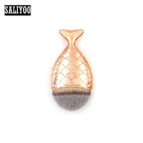 Lovely Mermaid Foundation Makeup Brush Fish Shaped Powder Blusher Cosmetic Makeup Brush Tool Kit Fishtail Bottom Contour Brushes