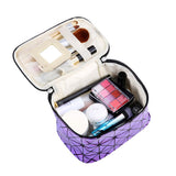 Functional Cosmetic Bag Women Fashion PU Leather Travel Make Up Necessaries Organizer Zipper Makeup Case Pouch Toiletry Kit Bag