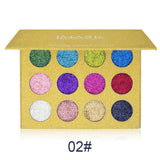 1pcs Professional 12color Makeup Eyeshadow Palette Eye Shadow Bright Rainbow Pearl Glitters Eye Diamond Cosmetics Easy Take