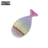 Lovely Mermaid Foundation Makeup Brush Fish Shaped Powder Blusher Cosmetic Makeup Brush Tool Kit Fishtail Bottom Contour Brushes