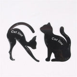 2Pcs/Set New Cat Line Eye Makeup Eyeliner Stencils Templates Makeup Tools Kits For Eye