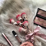 zwellbe 6 Pcs Rose Gloden Flower Shape Makeup Brushes Set Cosmetic Powder Face Pinceis Tool Blush Kabuki Brush Brocha Maquillaje