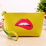 New Arrival Women PU Leather Prints Cosmetic Organizer bag Lady Cute Waterproof European and American Style Storage Makeup bags