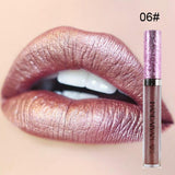 1Pc Diamond Metallic Lip Gloss Glitter Metallic Liquid Lipstick Glitter Pearl Color Lipgloss Lips Makeup Cosmetics Lip Tint Y2