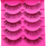 Hot Sale 5 Pairs Natural Sparse Cross Eye Lashes Extension Beauty Makeup Long Fake False Eyelashes Thick Beam