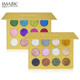 1pcs Professional 12color Makeup Eyeshadow Palette Eye Shadow Bright Rainbow Pearl Glitters Eye Diamond Cosmetics Easy Take