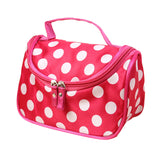 QICAI.YANZI neceser Dot Cosmetic Bag Lady Travel Organizer Accessory Toiletry Zipper 2017 Hot Sale Makeup Bag Holder Bag S386