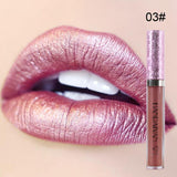 1Pc Diamond Metallic Lip Gloss Glitter Metallic Liquid Lipstick Glitter Pearl Color Lipgloss Lips Makeup Cosmetics Lip Tint Y2