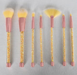 Bling 7PCS Aquarium Liquid Glitter Brush Set Mermaid Makeup Brushes Pincel Kit Portable Eyebrow Eyeshadow Brush Set Makeup Tools