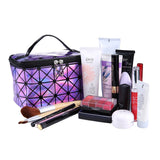 Functional Cosmetic Bag Women Fashion PU Leather Travel Make Up Necessaries Organizer Zipper Makeup Case Pouch Toiletry Kit Bag