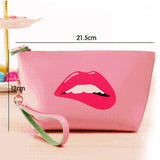 New Arrival Women PU Leather Prints Cosmetic Organizer bag Lady Cute Waterproof European and American Style Storage Makeup bags