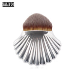 Lovely Mermaid Foundation Makeup Brush Fish Shaped Powder Blusher Cosmetic Makeup Brush Tool Kit Fishtail Bottom Contour Brushes