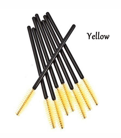 Bittb 100pc Eyelashes Eyebrow Brushes Makeup Applicator Eye Lash Extension Disposable Brushes Set Mascara Wands Eyelash Brushes