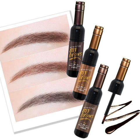 Long Lasting Eye Brow Makeup 3D Peel Off Eyebrow Gel + Eyebrow Stencil Natural Eyebrow Tint Tattoo Mascara