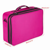 Hotrose Women Professional Makeup Organizer Kit Pink Cosmetic Case Large Capacity Storage Bag Free Disassembly Makeup Suitcases