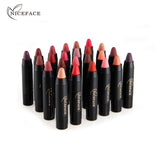 NICEFACE 24 Colors Matte Lipstick Cosmetics Waterproof Long Lasting Beauty Nude Lips Makeup Velvet Matte Lip Sitck Crayon Pencil