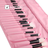 VANDER Pink 32pcs Makeup Brush Set Professional Cosmetic Kits Brushes Foundation Powder Blusher Eyeliner pincel maquiagem w/ Bag