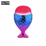Lovely Mermaid Foundation Makeup Brush Fish Shaped Powder Blusher Cosmetic Makeup Brush Tool Kit Fishtail Bottom Contour Brushes