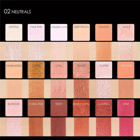 FOCALLURE 18 Colors Eyeshadow Palette Matte Diamond Glitter Matallic Eye Shadow in One Palette Blush Makeup Set for Beauty