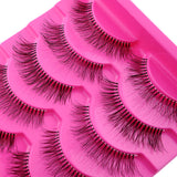 Hot Sale 5 Pairs Natural Sparse Cross Eye Lashes Extension Beauty Makeup Long Fake False Eyelashes Thick Beam