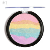 FOCALLURE Pro DIY Rainbow Highlighter Powder Palette Bronzer Contour Soft Mineral Face Highlighter Makeup Palette Kit