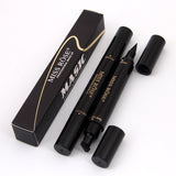2017 New Miss Rose Brand Eyes Liner Liquid Make Up Pencil Waterproof Black Double-ended Makeup Stamps Eyeliner Pencil