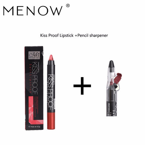 1 PCS Multicolor Menow Kissproof Lip Liner Pencil Waterproof Makeup Matte Lipstick Lipliner Pen with Sharpener