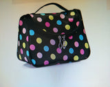 QICAI.YANZI neceser Dot Cosmetic Bag Lady Travel Organizer Accessory Toiletry Zipper 2017 Hot Sale Makeup Bag Holder Bag S386