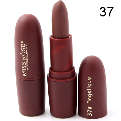 Hot Sale Fashion Color Beauty Red Lips Baton Matte Lip Stick Waterproof Makeup Pigment Brown Nude Matte Lipstick Pencils